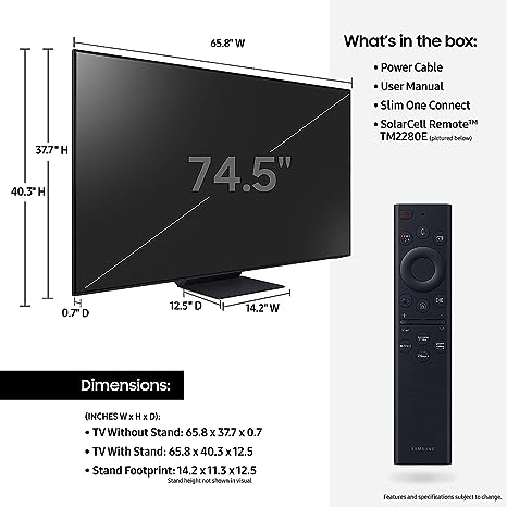 Samsung 75" Class QN95BD Samsung Neo QLED 4K Smart TV (2022) - QN75QN95BDFXZA