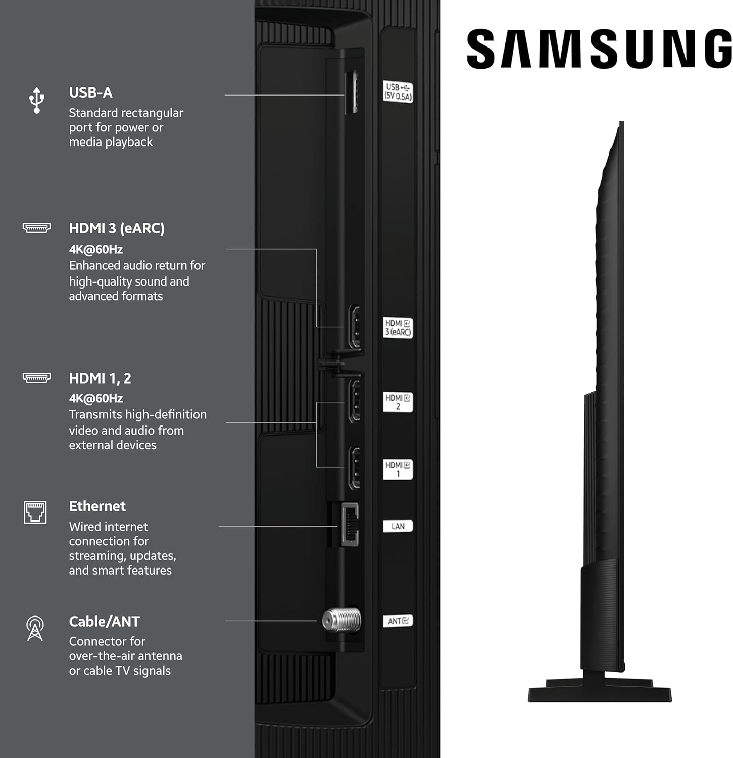Samsung 50" Class QLED Q7F 4K Samsung Vision AI Smart TV (2025) - QN50Q7FAAFXZA