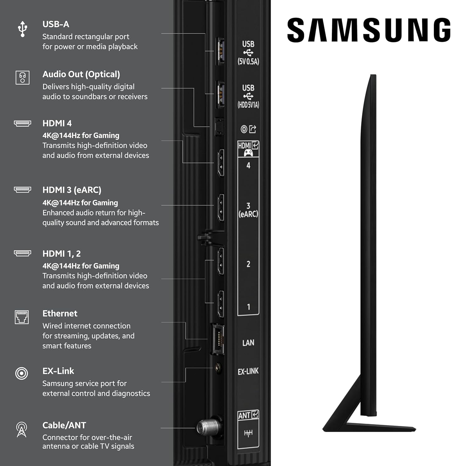 Samsung 55" Class Neo QLED 4K QN80F Vision AI Smart TV (2025) - QN55QN80FA