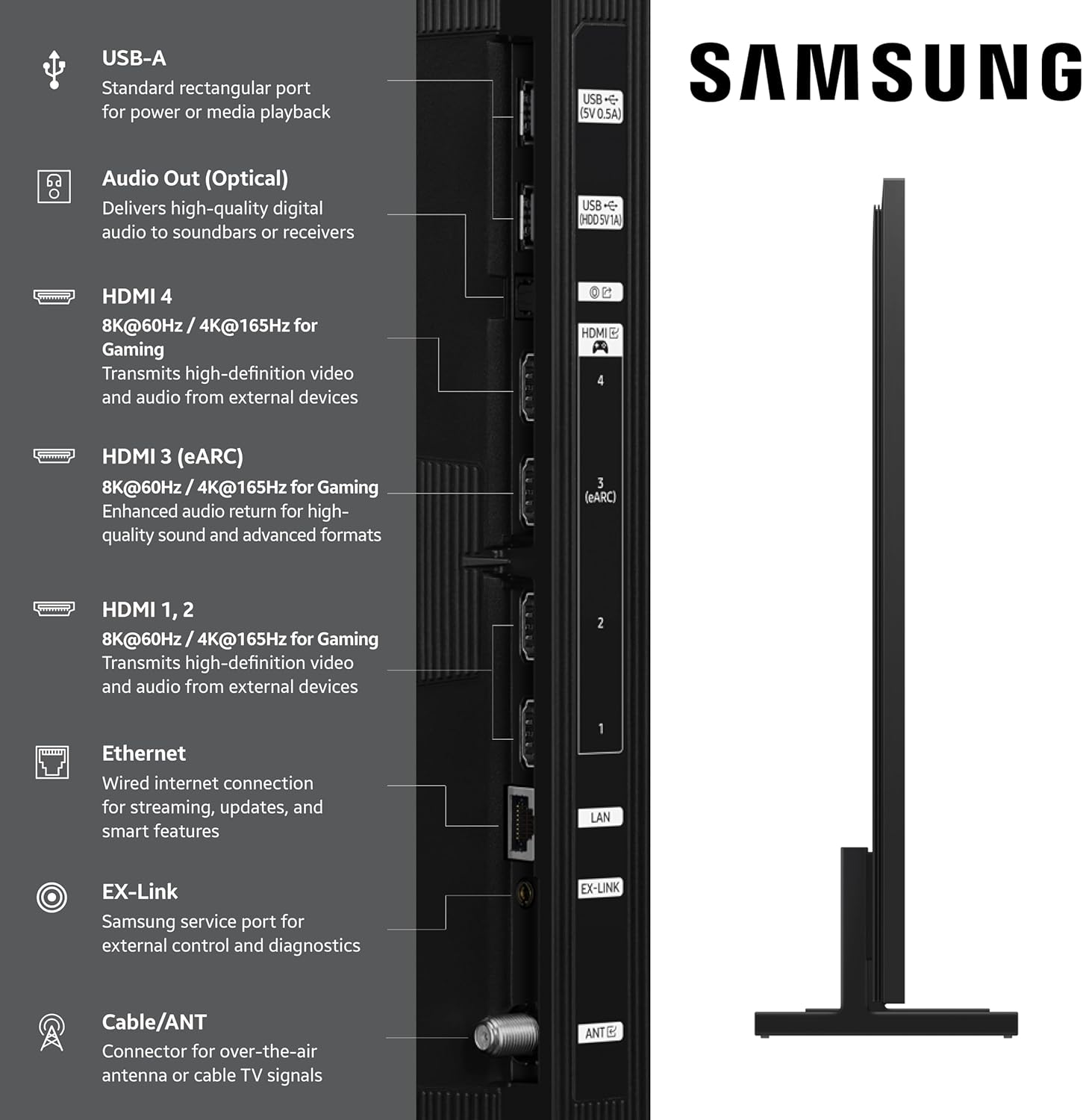 Samsung 65" Class Neo QLED 8K QN900F Vision AI Smart TV (2025) - QN65QN900F