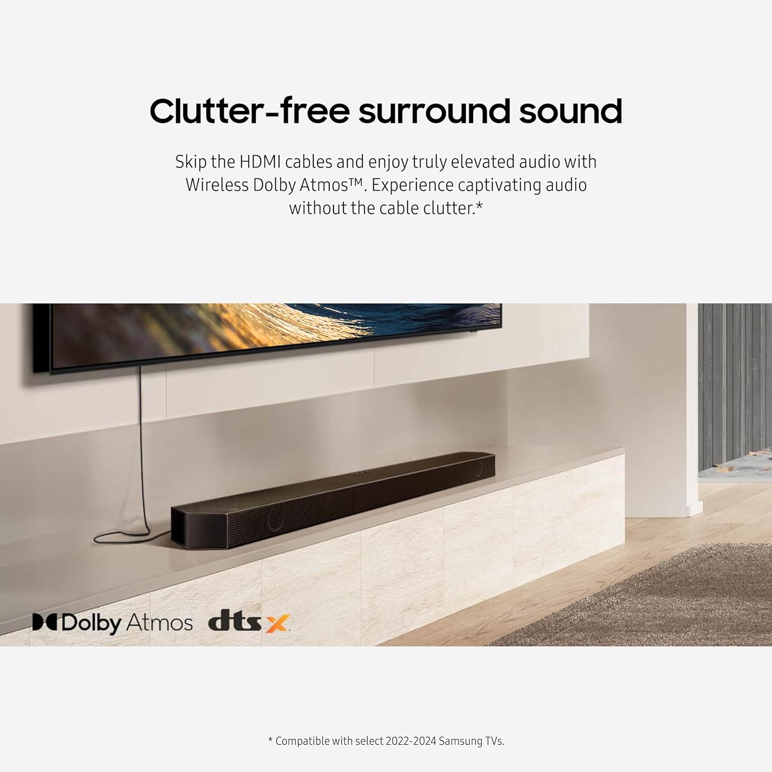 Samsung Q-series 5.1.2 ch. Wireless Dolby ATMOS Soundbar (2024) - HW-QS730D/ZA