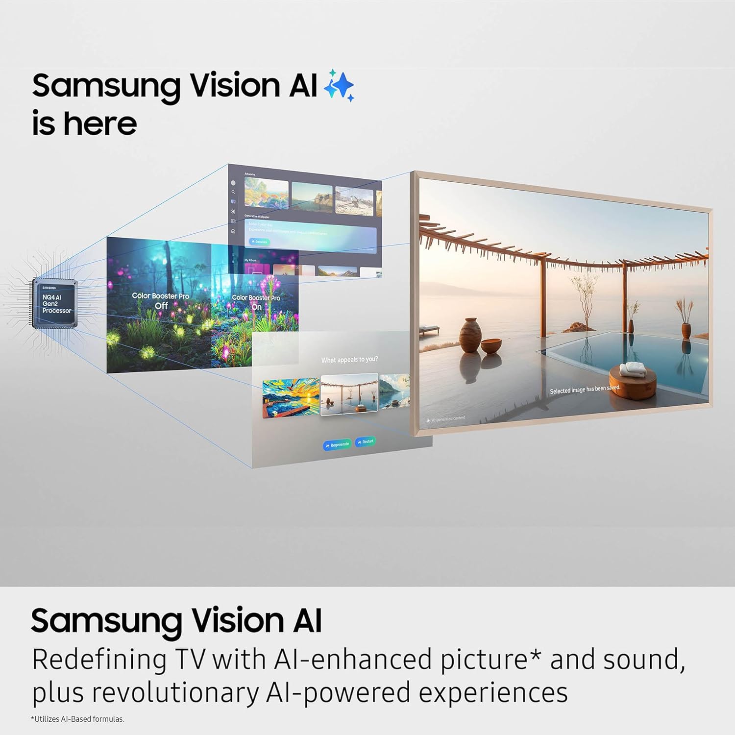 Samsung 85" Class The Frame Pro LS03FW Neo QLED 4K Art Mode Samsung Vision AI Smart TV (2025) - QN85LS03FWFXZA
