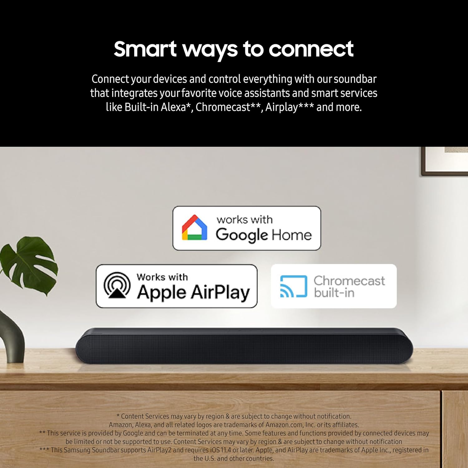 Samsung HW-S60D 5.0ch All-in-One Soundbar w/ Wireless Dolby Atmos (2024)- HW-S60D