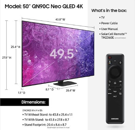 Samsung 50" Class QN90C Samsung Neo QLED 4K Smart TV (2023) - QN50QN90CAFXZA