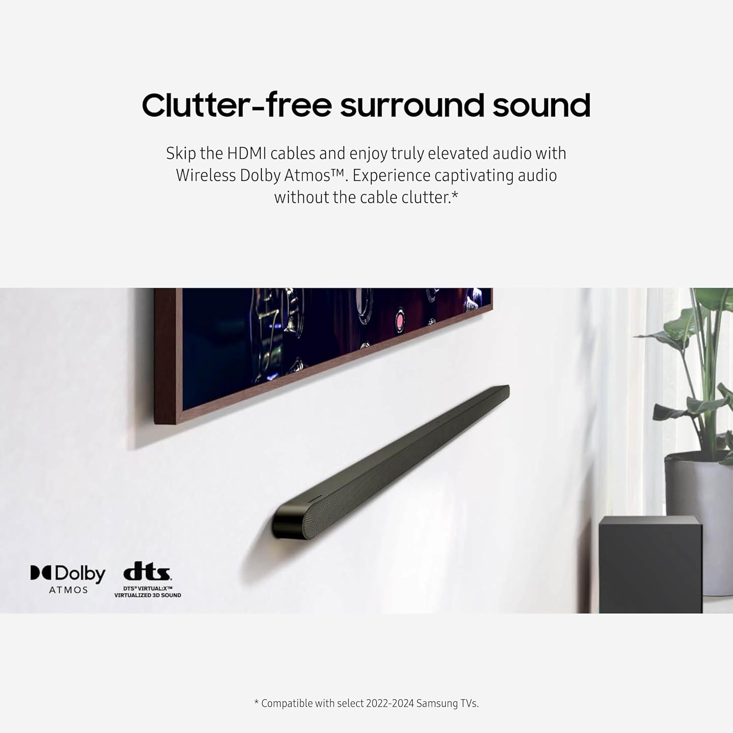 Samsung S-series 3.1.2 ch. Wireless Dolby ATMOS Soundbar (2024) - HW-S700D/ZA