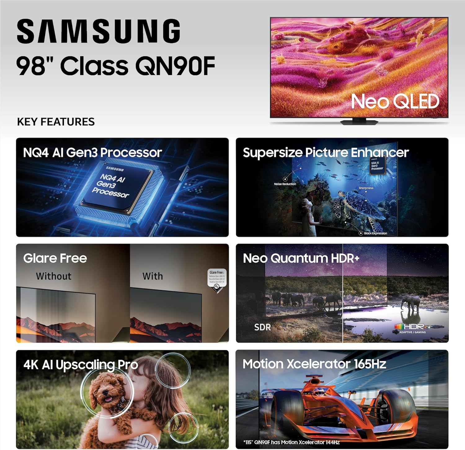Samsung 43" Class Neo QLED 4K Smart TV QN90F (2025) - QN43QN90FAFXZA
