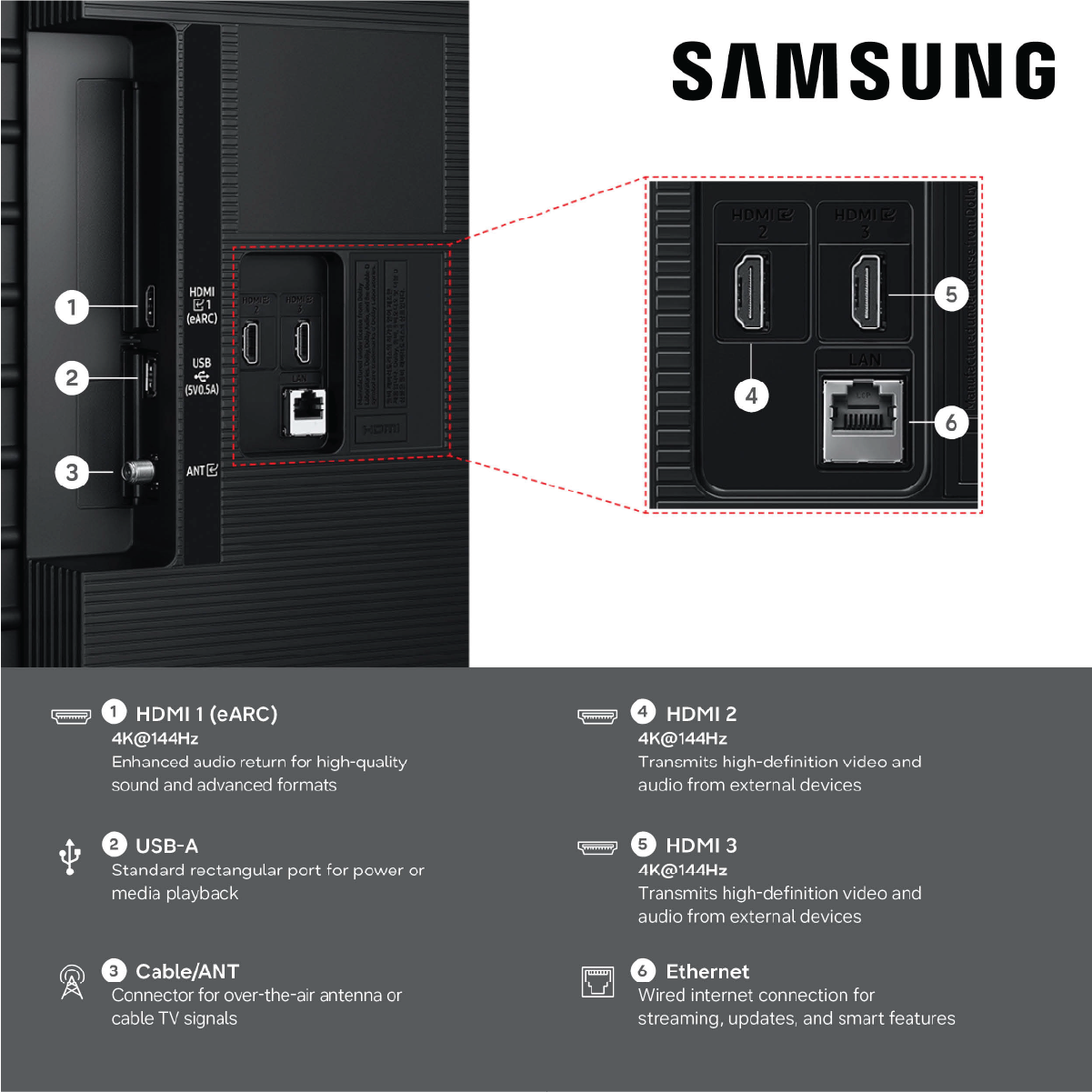 Samsung 55" Mini LED M80H Samsung Vision AI Smart TV (2026) - UN55M80HAFXZA