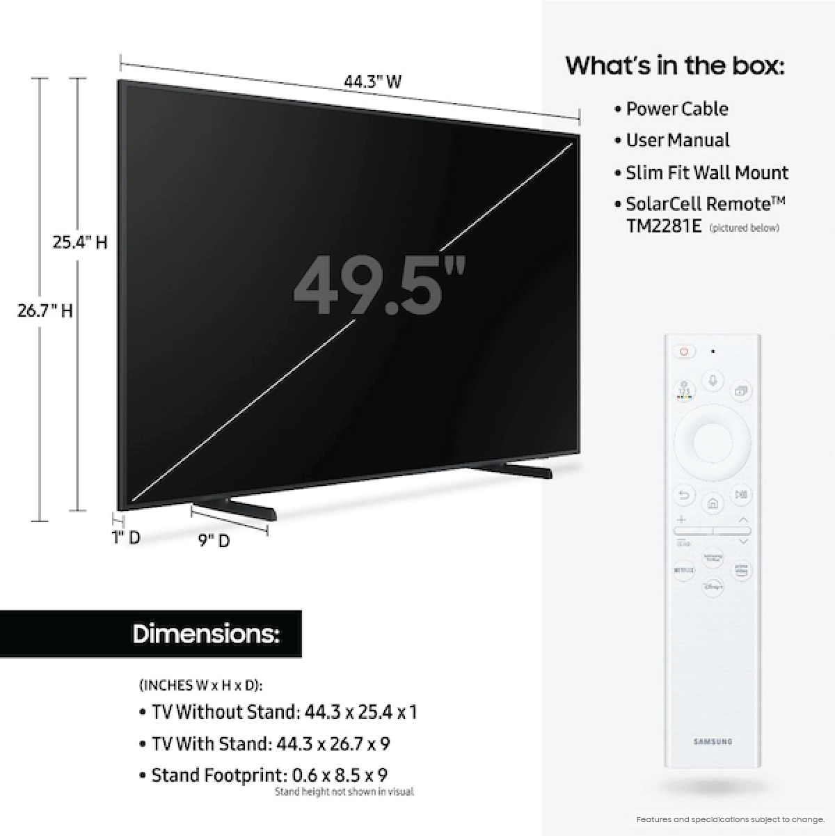 Samsung 50" Class The Frame QLED 4K Smart TV (2023) - QN50LS03BAFXZA
