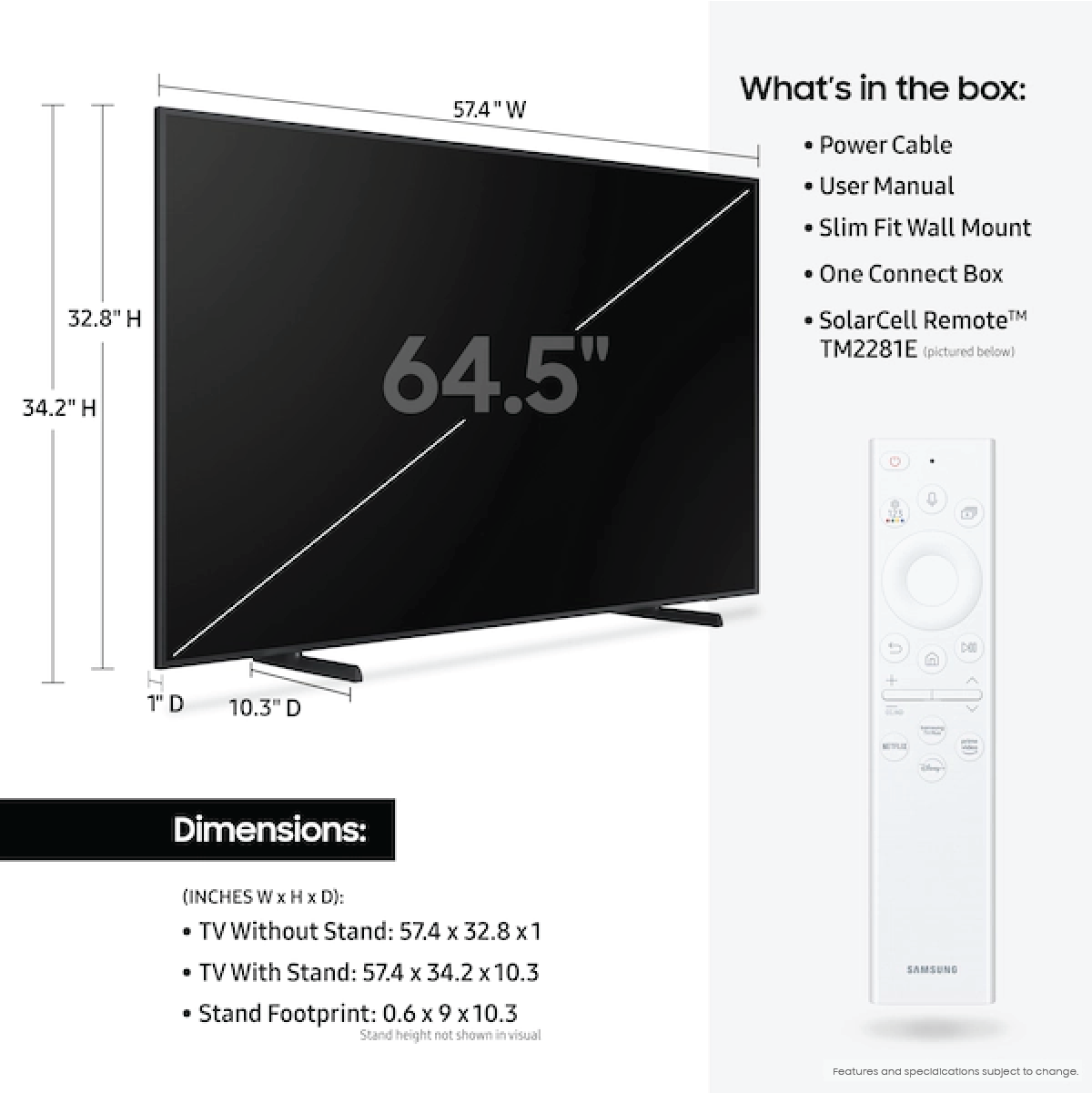 Samsung 65" Class The Frame QLED 4K Smart TV (2023) - QN65LS03BAFXZA