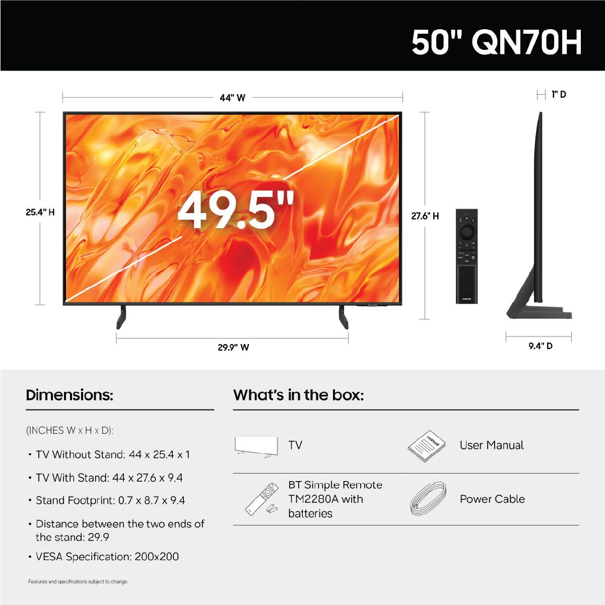 Samsung 50" Class Neo QLED QN70H 4K Samsung Vision AI Smart TV (2026) - QN50QN70HAFXZA (Copy) (Copy)