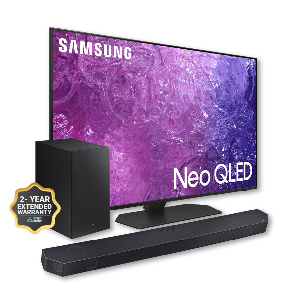 SAMSUNG 85" Class Neo QLED 4K QN90C Series Smart TV (QN85QN90C, 2023 Model) Bundle SAMSUNG HW-Q900C 7.1.2ch Soundbar + Plus 2 Year Extended Warranty
