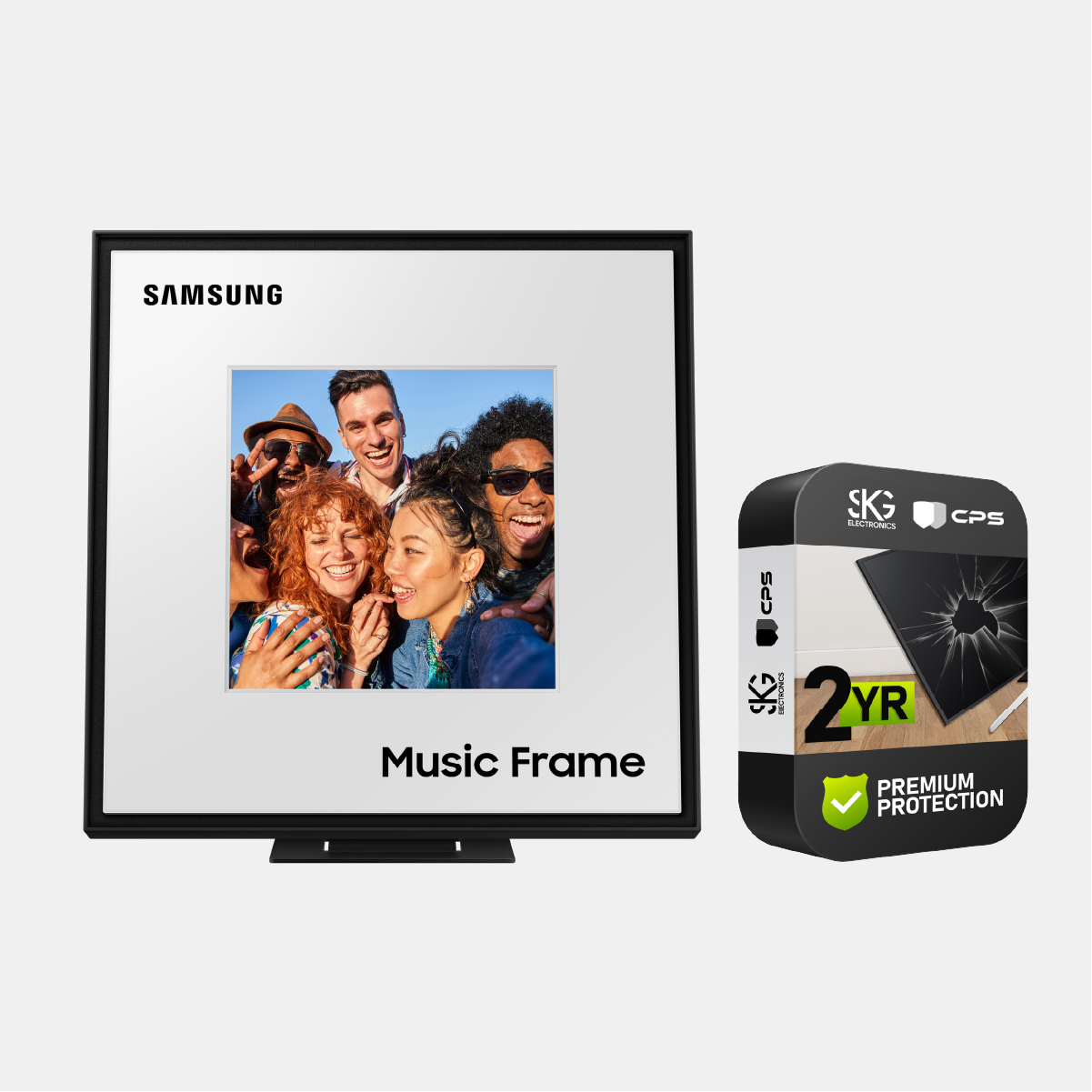 SAMSUNG Music Frame Dolby Atmos Smart Speaker - HW-LS60D/ZA (2024) + Bundle 2 Year Accidental Repair Plan Extended