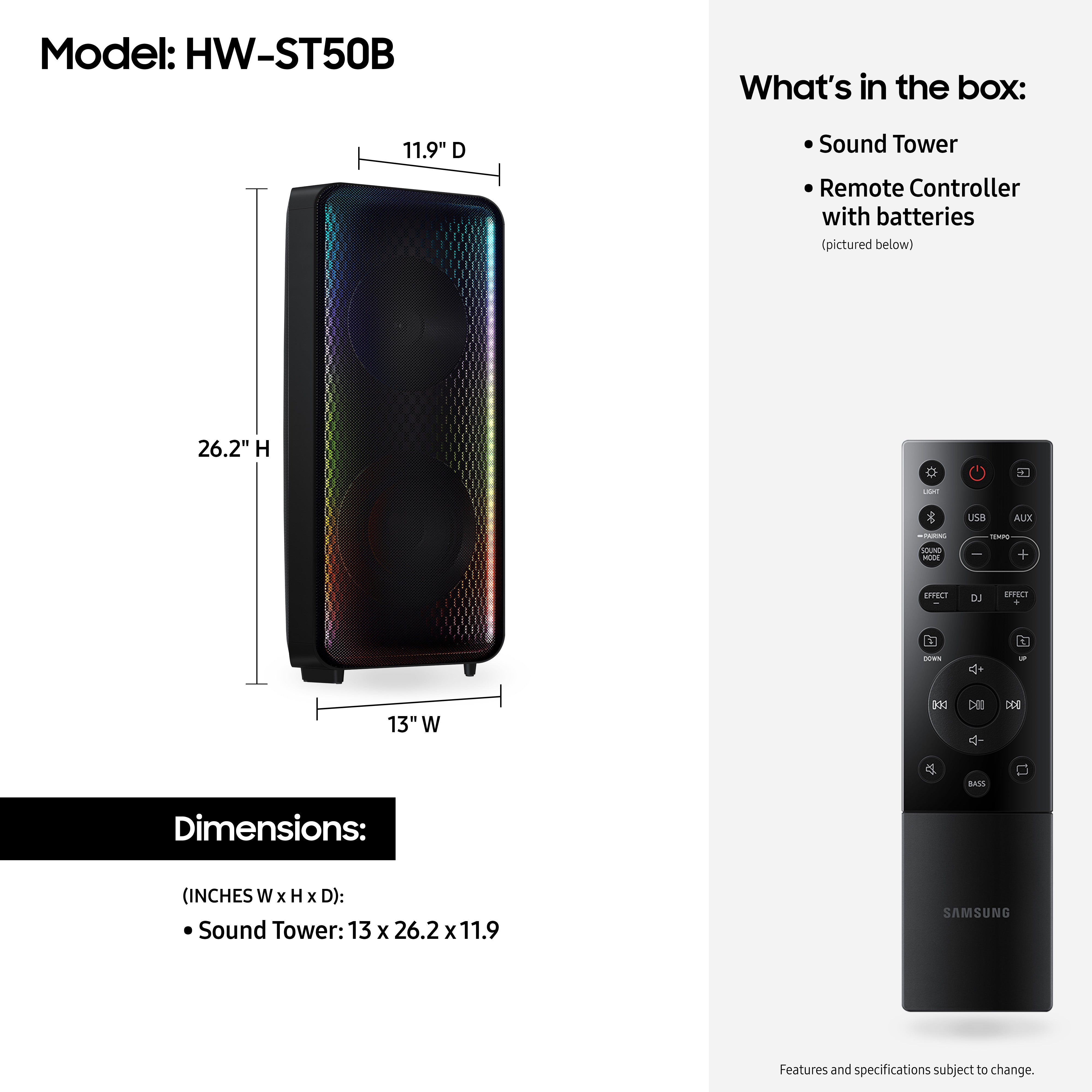 Samsung MX-ST50B Sound Tower High Power Audio 250W (2022) - MX-ST50B/ZA