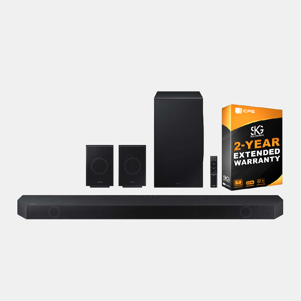 Samsung Q-series 11.1.4 ch. Wireless Dolby ATMOS Soundbar (2024) - HW-Q990D + Plus 2-Year Extended Warranty