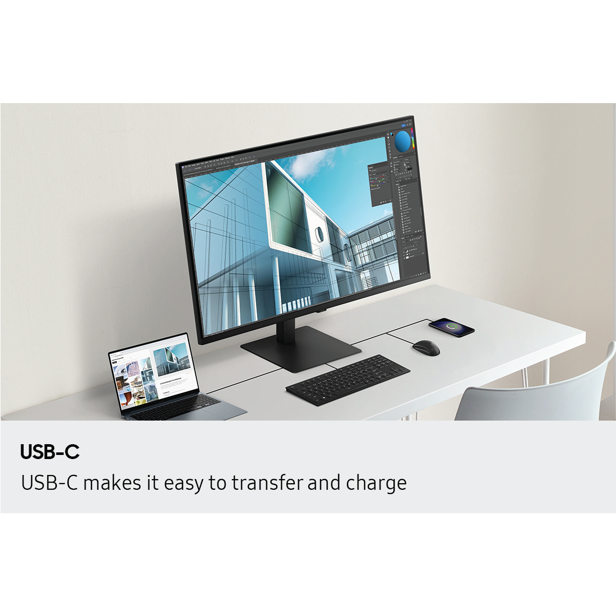 Samsung 37 " ViewFinity S8 S80UD UHD Monitor - LS37D800UANXZA (2025)