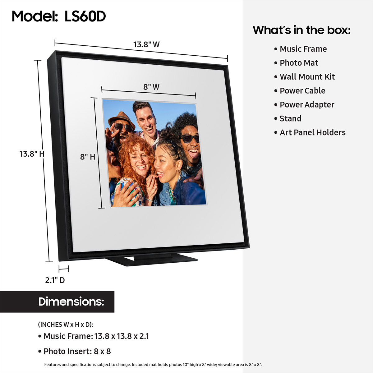 Samsung HW-LS60D Music Frame (2024) - HW-LS60D/ZA