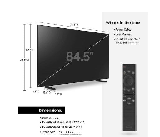 Samsung 85" Class Q60B QLED 4K Smart TV (2021) - QN85Q60BAFXZA