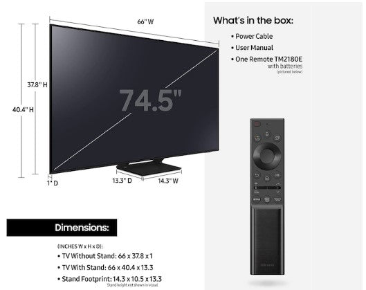 Samsung 75" Class Q70A QLED 4K Smart TV (2021) - QN75Q70AAFXZA