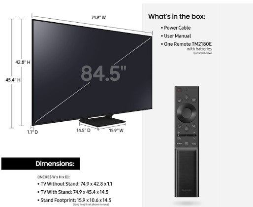 Samsung 85" Class Q70A QLED 4K Smart TV (2021) - QN85Q70AAFXZA