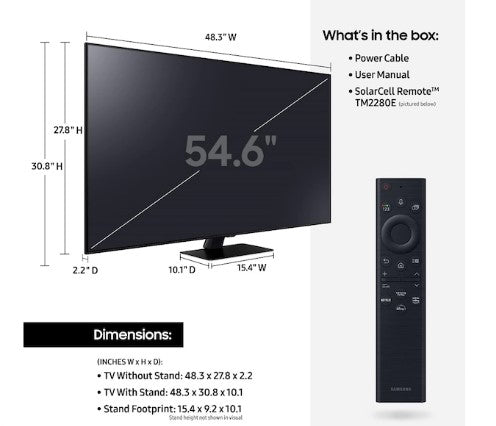Samsung 55" Class Q80B QLED 4K Smart TV (2022) - QN55Q80BAFXZA